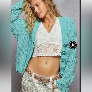 POL Chenille Cardigan